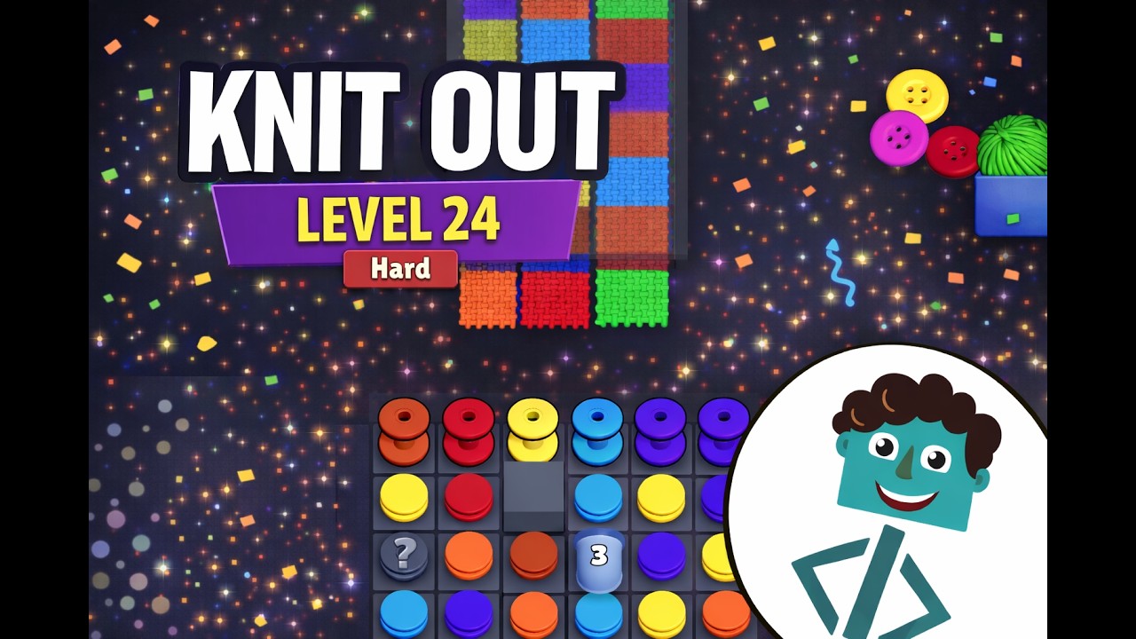 Knit Out Levels 24 | Hard | Walkthrough | No Boosters