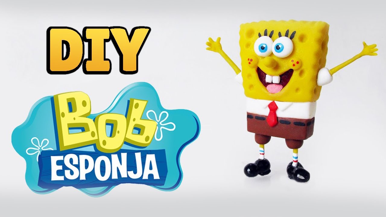 DIY: COMO FAZER O BOB ESPONJA em Biscuit (SpongeBob Tutorial) #diydesenhos