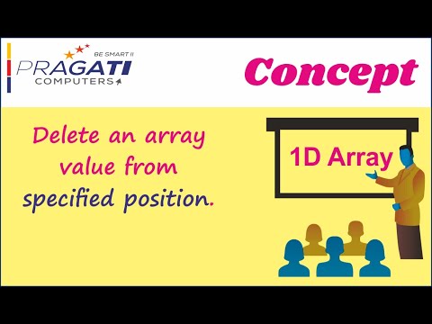 Delete an array value from specified position - YouTube
