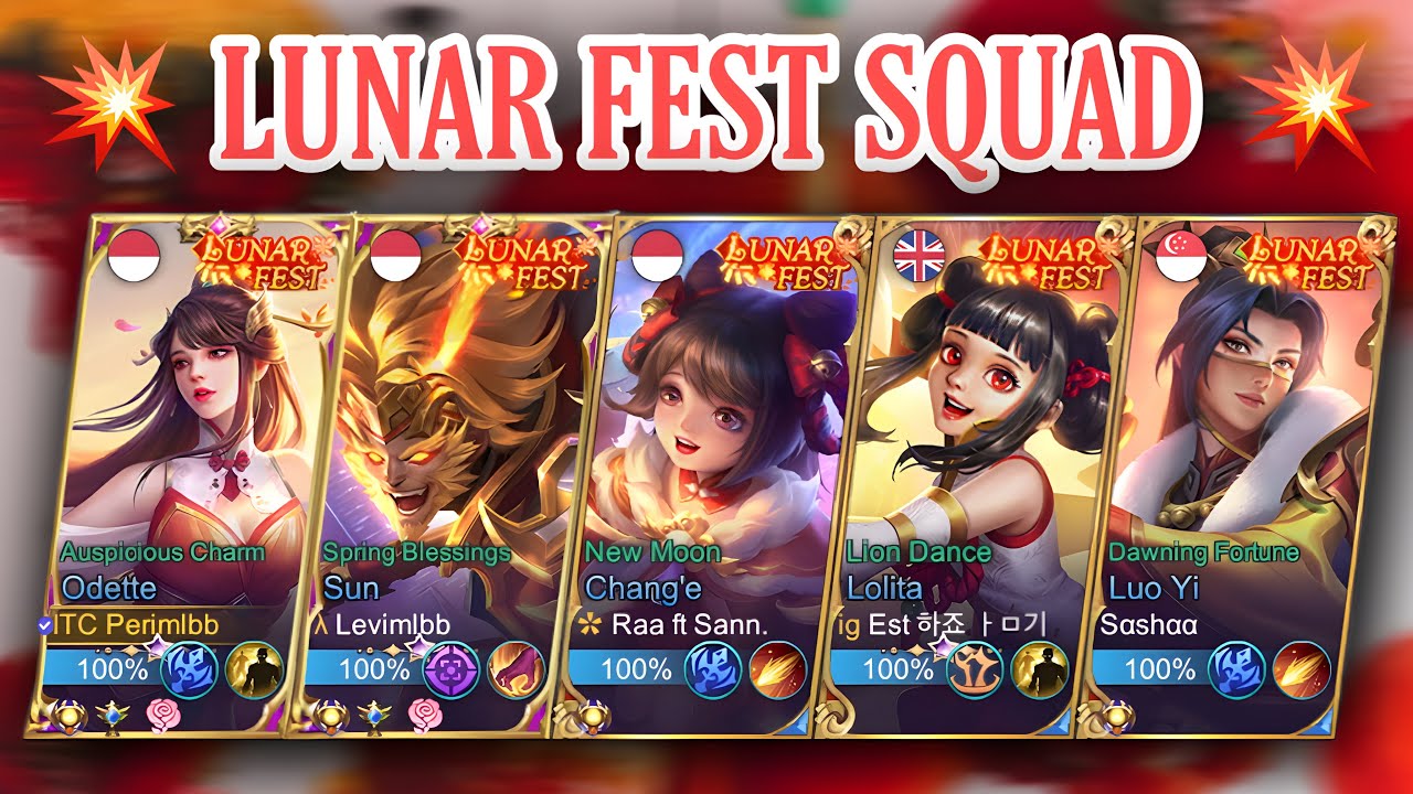 💥LUNAR FEST SQUAD💥 SELAMAT TAHUN BARU IMLEK😻🌹SKIN LUNAR CAKEP CAKEP BANGET😻