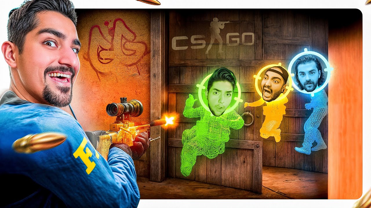 یک چیتر در برابر چهار پلیر عادی l WALL HACK CS 💀