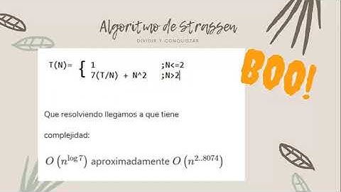 Explicación Algoritmo de Strassen