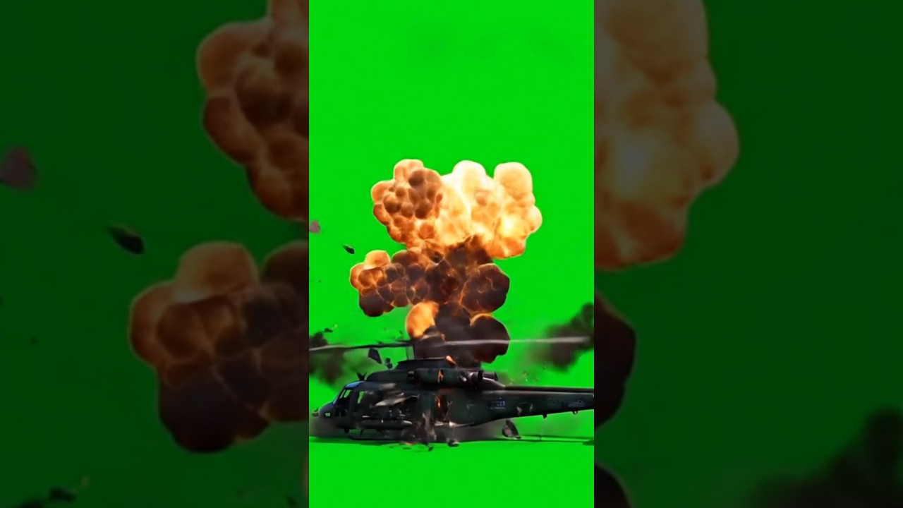 Helicopter Crash Green Screen VFX