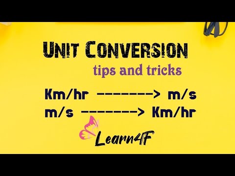 How to convert Km/hr to m/s m/s to Km/hr - YouTube