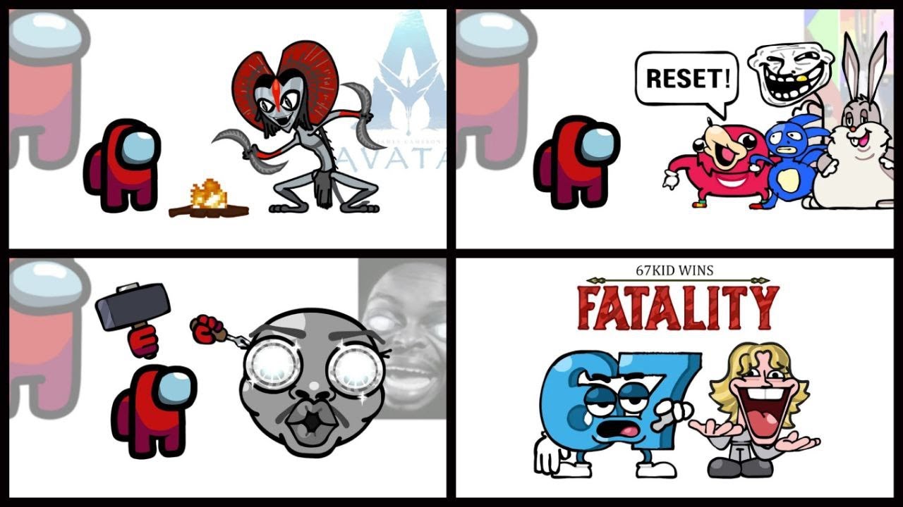 Mini Crewmate Kills Italian Brainrot Characters - Part 1-4  Among Us