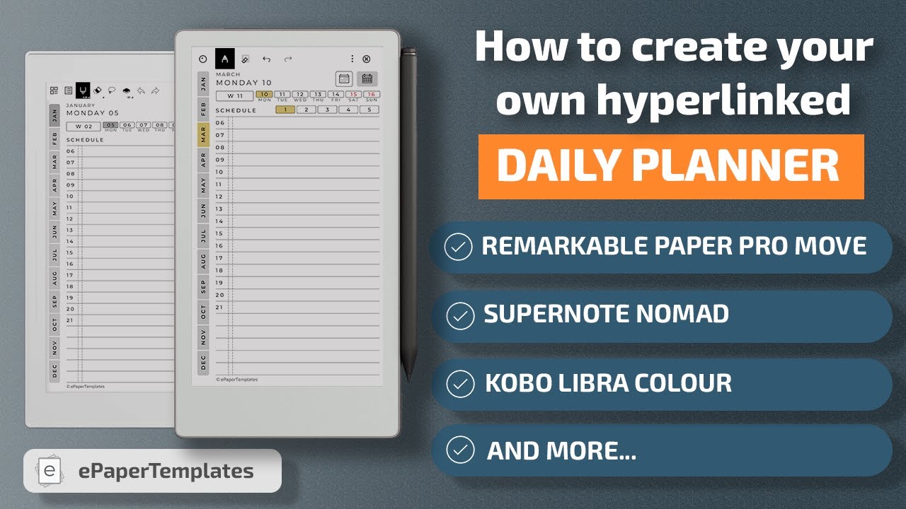 How to personalise your Daily Planner for Remarkable Paper Pro Move