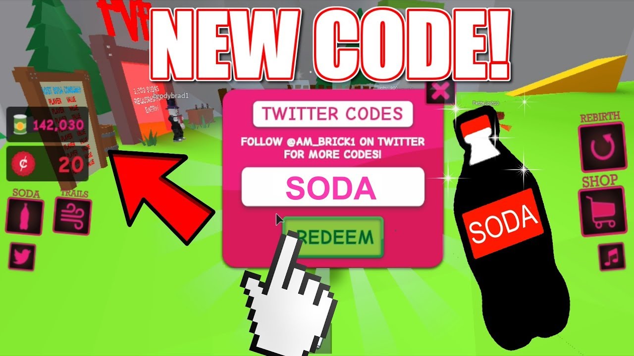  CODE Soda Drinking Simulator Roblox YouTube
