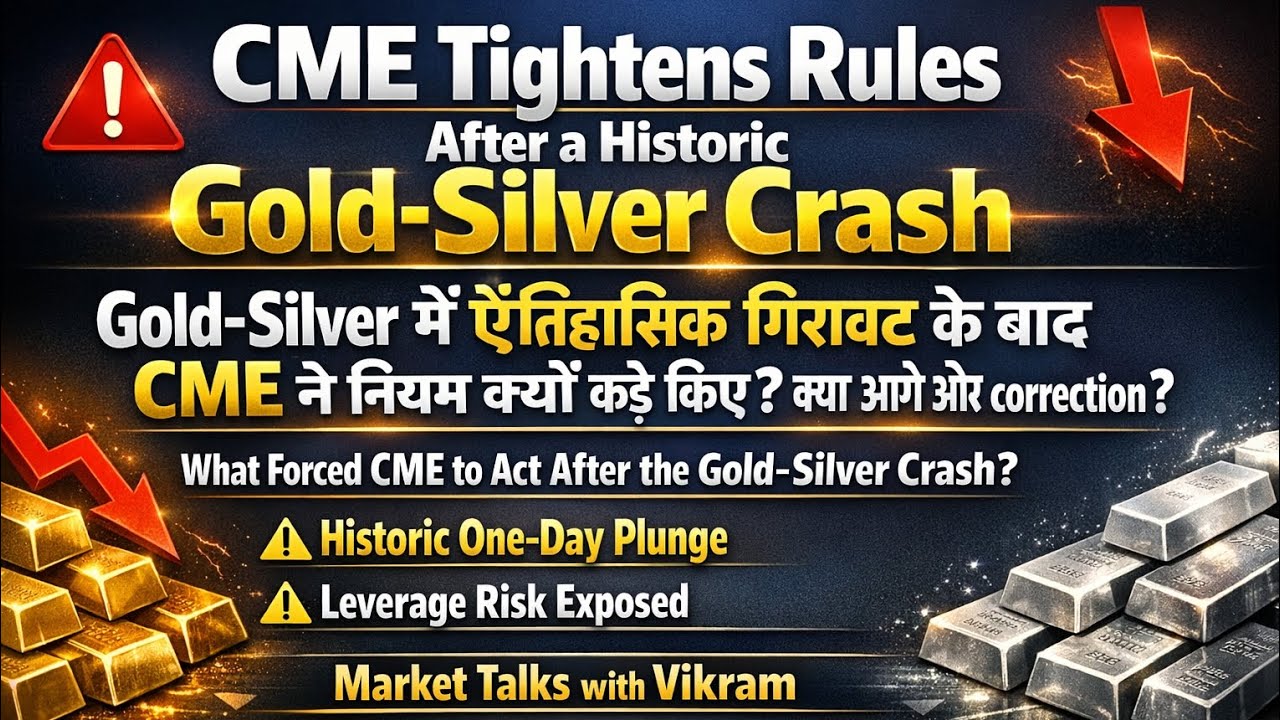 CME Margin Hike Monday से लागू: Gold-Silver Crash क्यों? Violent गिरावट, Trump Fed Move और आगे क्या?