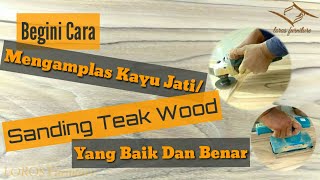 Cara mengamplas kayu yang benar menggunakan mesin gerinda hasil halus dan merata.