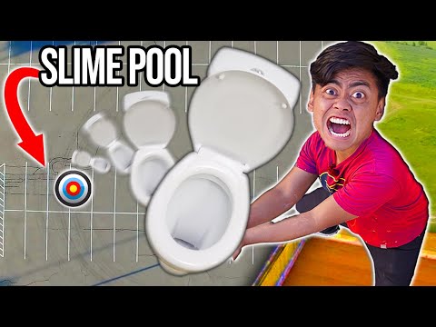 dropping-a-toilet-from-1,000cm-into-a-slime-pool!