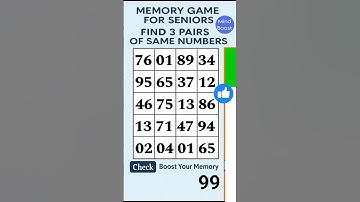 Memory Boost for Seniors: Easy Match the Numbers Challenge #braintraining