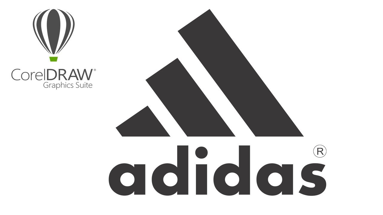 COMO HACER EL LOGO ADIDAS CON COREL DRAW - YouTube