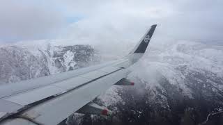 Landing in Queenstown NZ after heavy snow