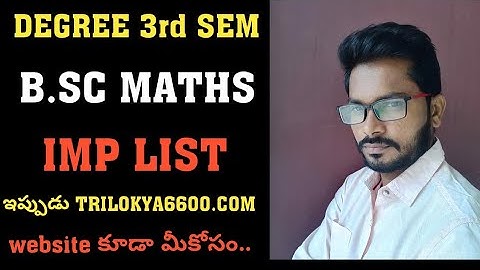 Degree Bsc 2nd year  3rd semester Maths abstract algebra important list@Trilokya 6600 Trilokya 6600