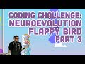 Coding Challenge #100.3: Neuroevolution Flappy Bird - Part 3