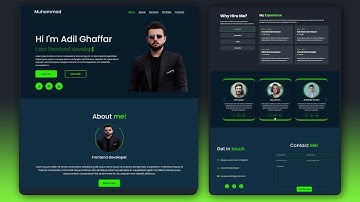 Responsive Personal Portfolio Website using HTML CSS & Javascript#htmlcss#java  #portfolio#python