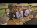 Obama eats at New Britain cafe