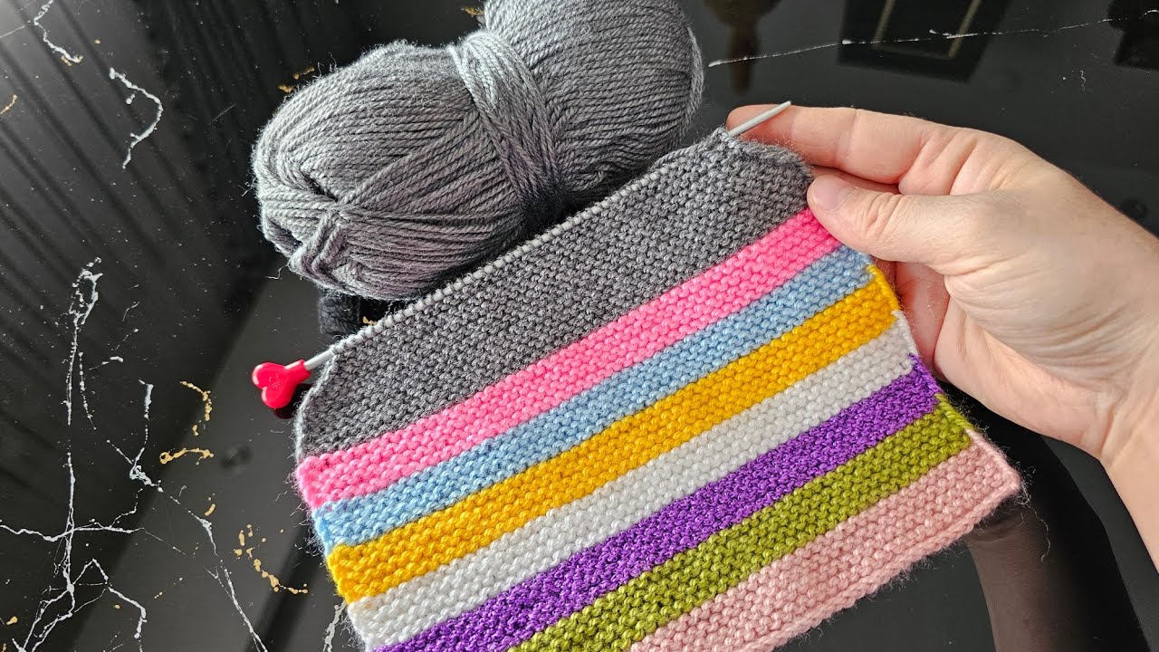 Evde Bulduğum Az Kalmış İplerden Ördüm Harika Oldu🩵💛 İki Şiş Tek Parça Patik Modeli✅️ İki Şiş Patik