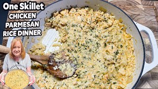 One Skillet PARMESAN CHICKEN & RICE Dinner