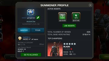 MCOC AW 5* 5/65 Void vs 5* 3/45 Korg Node 43 Buffet