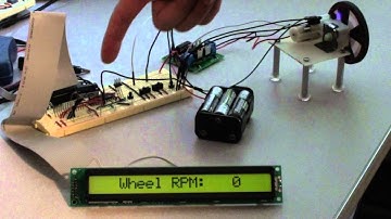 RPM meter with AVR microcontroller, QRD1114 IR reflectance sensor, HD44780 display  + code
