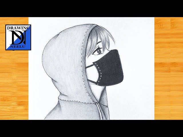 How to draw a Anime Boy with Mask, Pencil sketch for beginner, Easy  drawing, Boy drawing, #Boydrawing #Pencildrawing #Easydrawing #drawing, By Drawingneelu