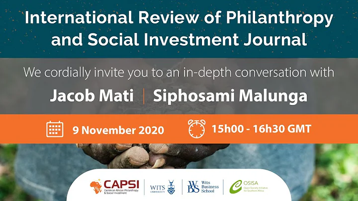 Siphosami Malunga speaks on "Defending open societies in the context of COVID-19