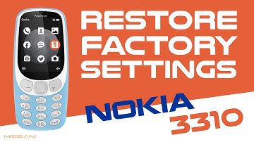 NOKIA 3310 [2017] : Restore Factory Settings