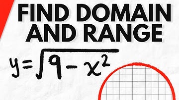 Find Domain and Range of y=sqrt(9-x^2) | Precalculus Exercises