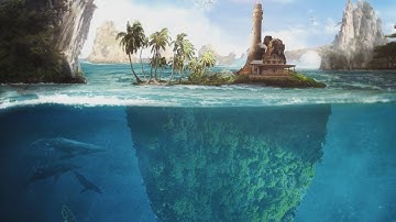 Photoshop Tutorial Fantasy Photo Manipulation -Underwater-Island