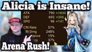 Buffed Alicia is Insane! Interserver Arena Rush - Summoners War