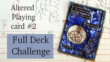 Full Deck Challenge | Altered playing card #2 DIY | Collaboration with Shanouki
