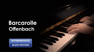 J. Offenbach: “Barcarolle”, from “Les Contes d’Hoffmann” | Slow Piano Tutorial | Intermediate