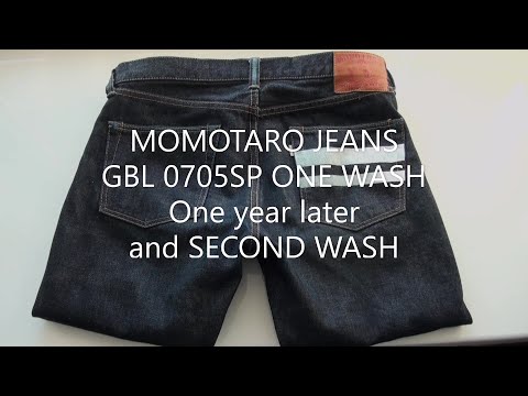 MOMOTARO JEANS GBL 0705SP ONE WASH One year later and SECOND WASH