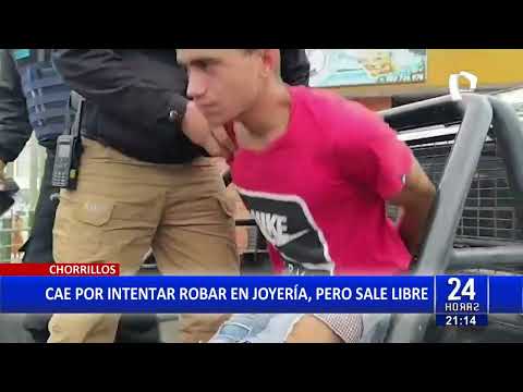 Chorrillos: capturan a delincuente por intentar robar joyería y luego lo liberan