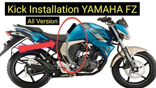 How to installed kick YAMAHA FZ bike all version (Full Video) 💯💯🔥🔥 #yamaha #fz #bike