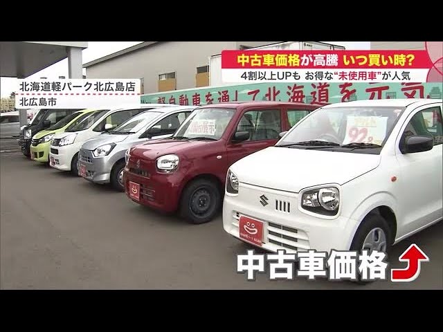 中古車価格が高騰 4割以上の値上がりも…
