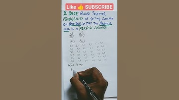 🪂Probability of getting perfect SQUARE during throwing 2 DICES is what #viral #shorts #youtubeshorts