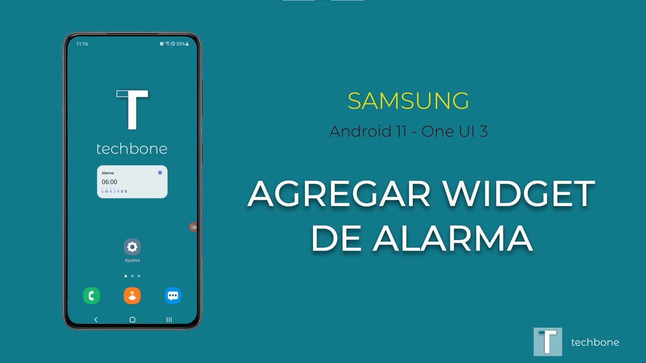 Agregar Widget de alarma - Samsung [Android 11 - One UI 3] - YouTube