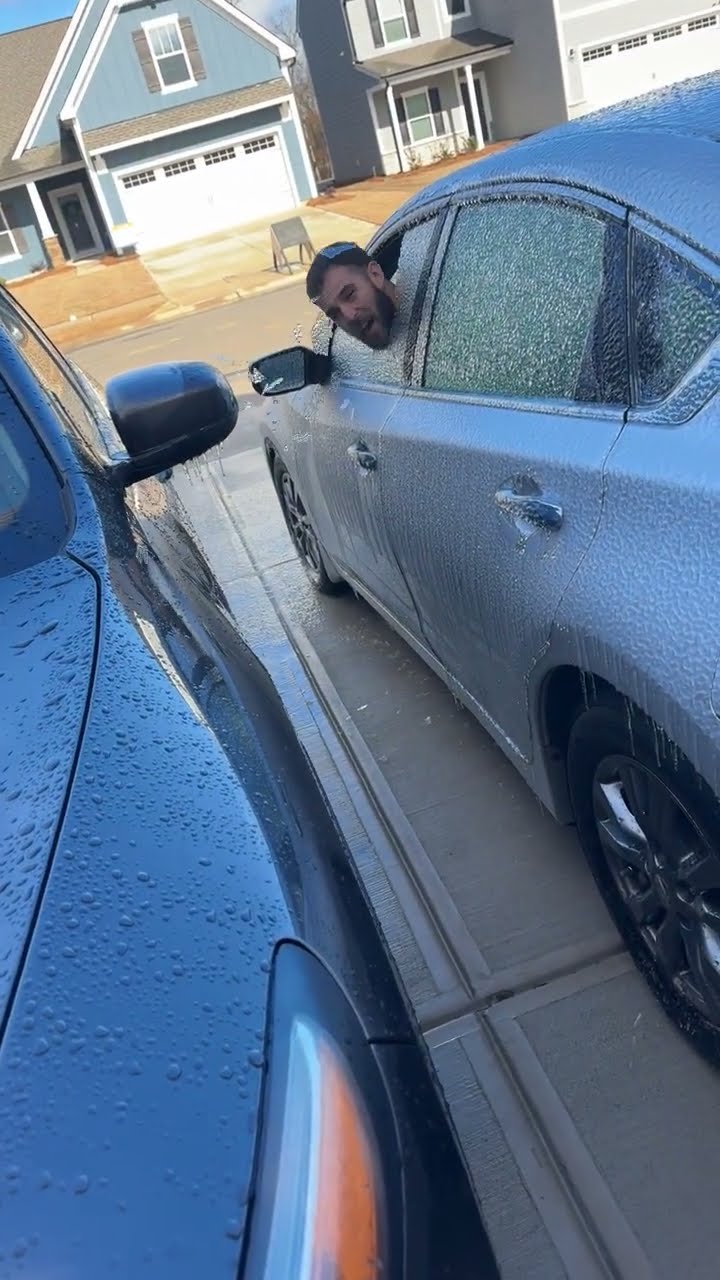 Silly Husband Pops Head Through Ice To Say Goodbye || ViralHog
