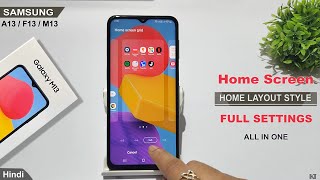 Homescreen setting samsung galaxy m13, a13 | samsung galaxy f13 me homescreen customize kaise kare