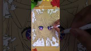 Drawing Ai Hoshino ? from Oshi no Ko || Coffe Art  #shorts #oshinoko  #drawinganime