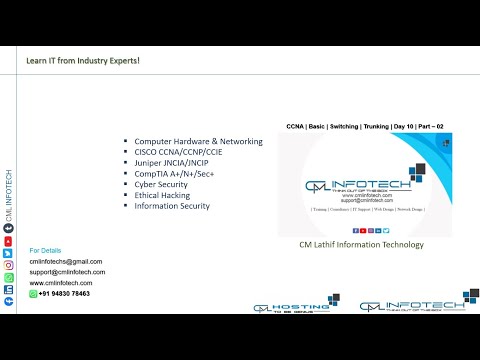 | CML INFOTECH | CCNA-05 |  Switching |Trunking  | Day 10 | Part-02 |