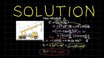 Solution: The boom OAB pivots about point O, while section AB simultaneously extends from within...