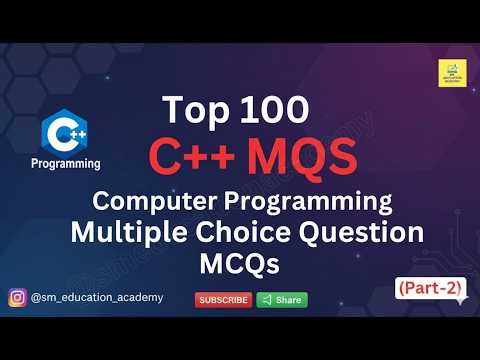 C++ quiz part 2 | C++ Multiple Choice Questions | Beginners & Exam Prep