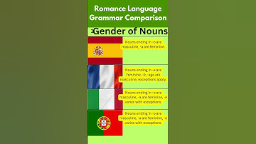 1 Gender of Nouns: Grammar rules compared across the romance languages #Language #learning #Polyglot