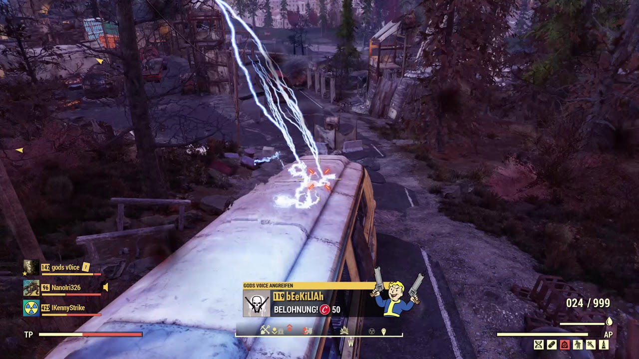 Fallout 76 1vs4 Tesla Match YouTube