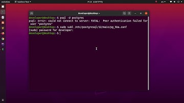 How fix psql: could not connect to server: FATAL: peer authentication failed in Ubuntu 20.04 LTS