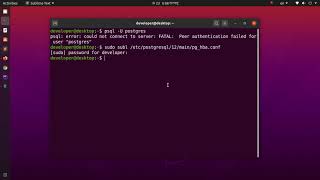 how fix psql: could not connect to server: fatal: peer authentication failed in ubuntu 20.04 lts