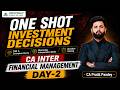 Investment Decisions Day 2 | Financial Management | CA INTER ZIDD REVISION | CA PRATIK PANDEY